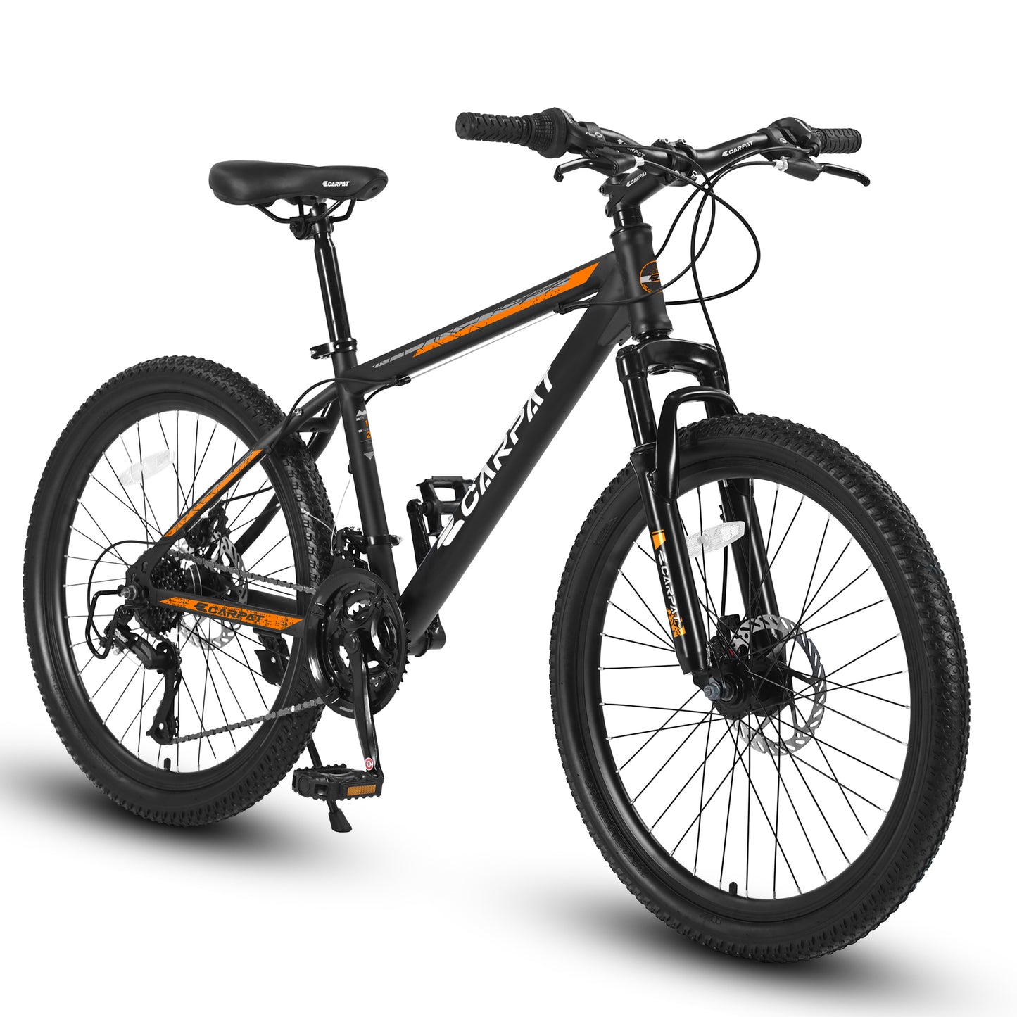 26 Inch Mountain Bike, Shimano 21 Speeds with Mechanical Disc Brakes, High-Carbon Steel Frame, Suspension MTB Bikes Mountain Bicycle for Adult & Teenagers