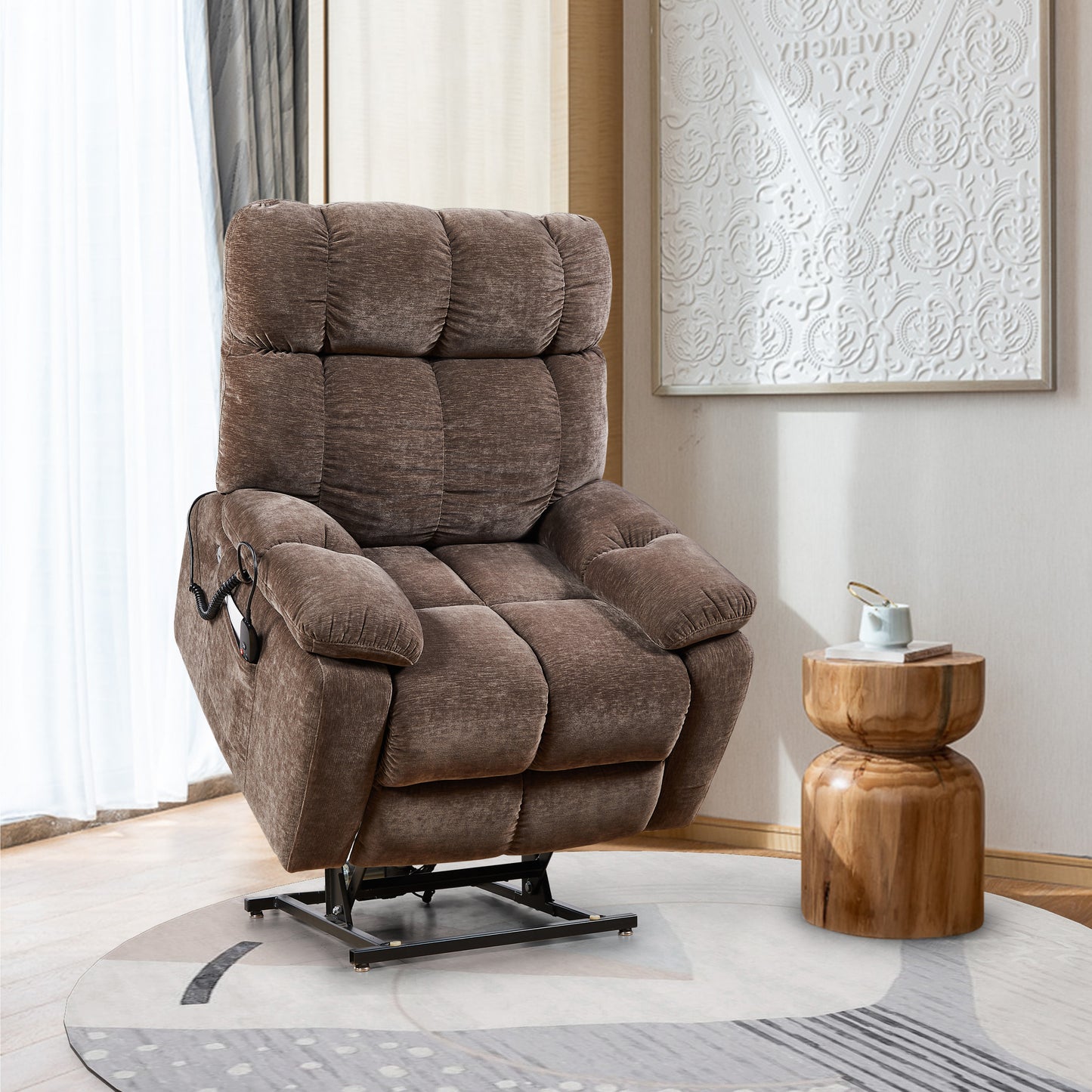 Electric Power Lift Recliner Chair with Massage, Heat, and Customizable Positions for Elderly