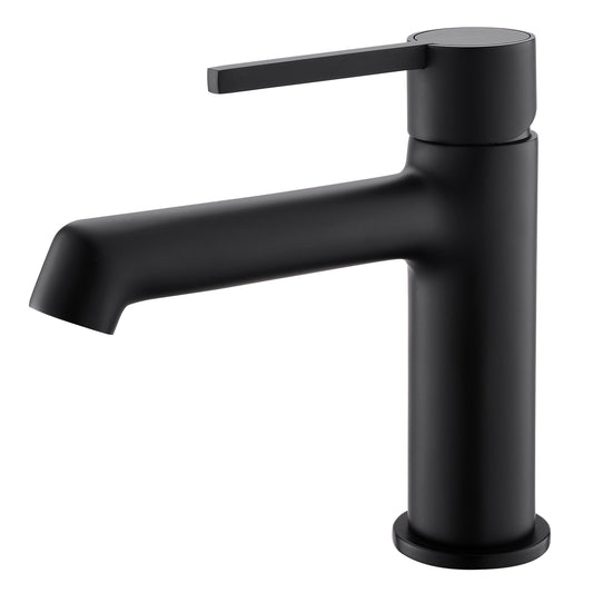 Elegant Matte Black Single Handle Bathroom Faucet for Modern Basin