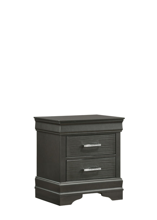 Modern Brooklyn Nightstand made with Wood in Gray