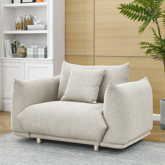 50.75'' Versatile Living Room Upholstered Armchair with Pillow