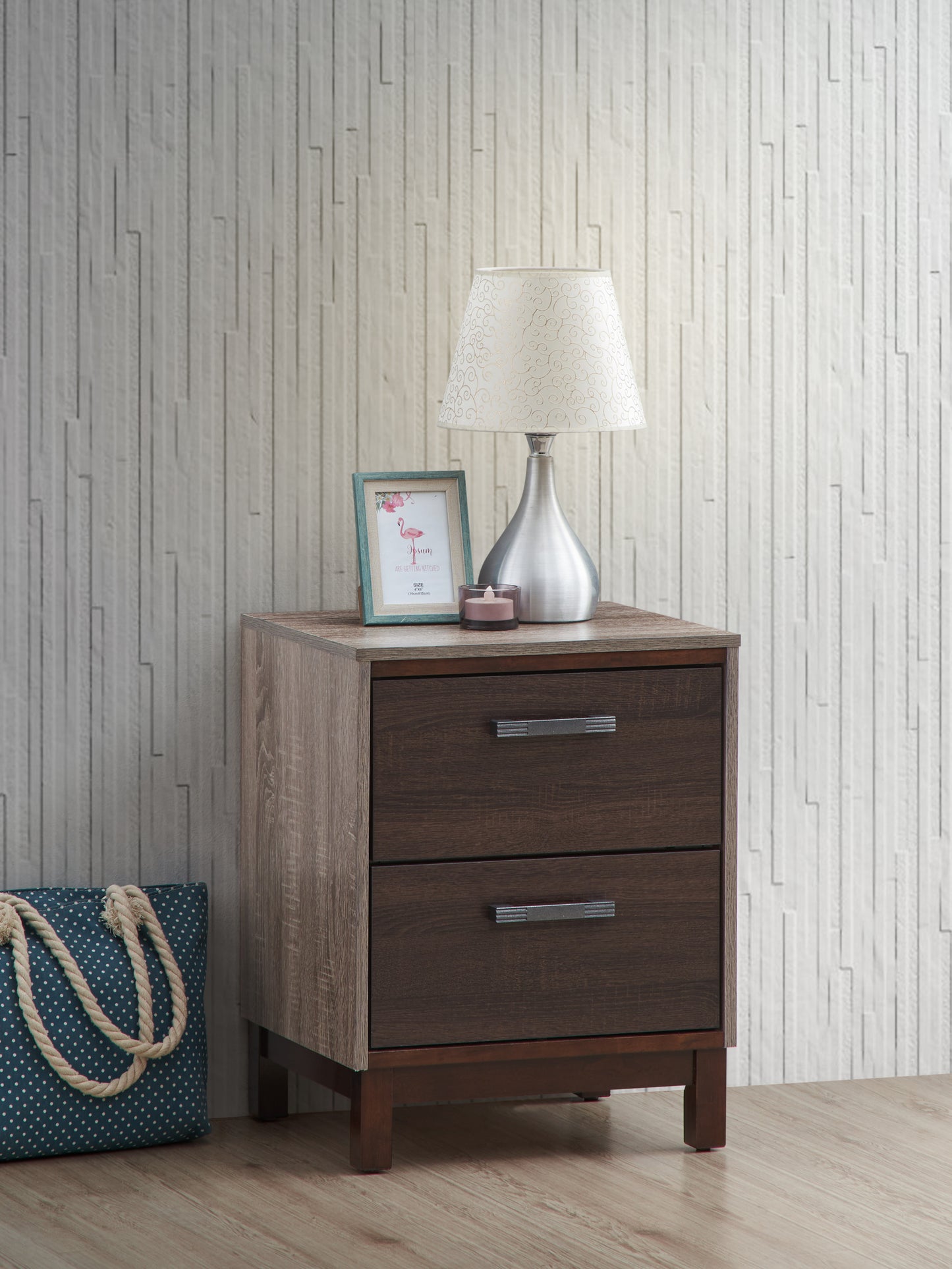 Magnolia G1400-N Nightstand , Gray/Brown