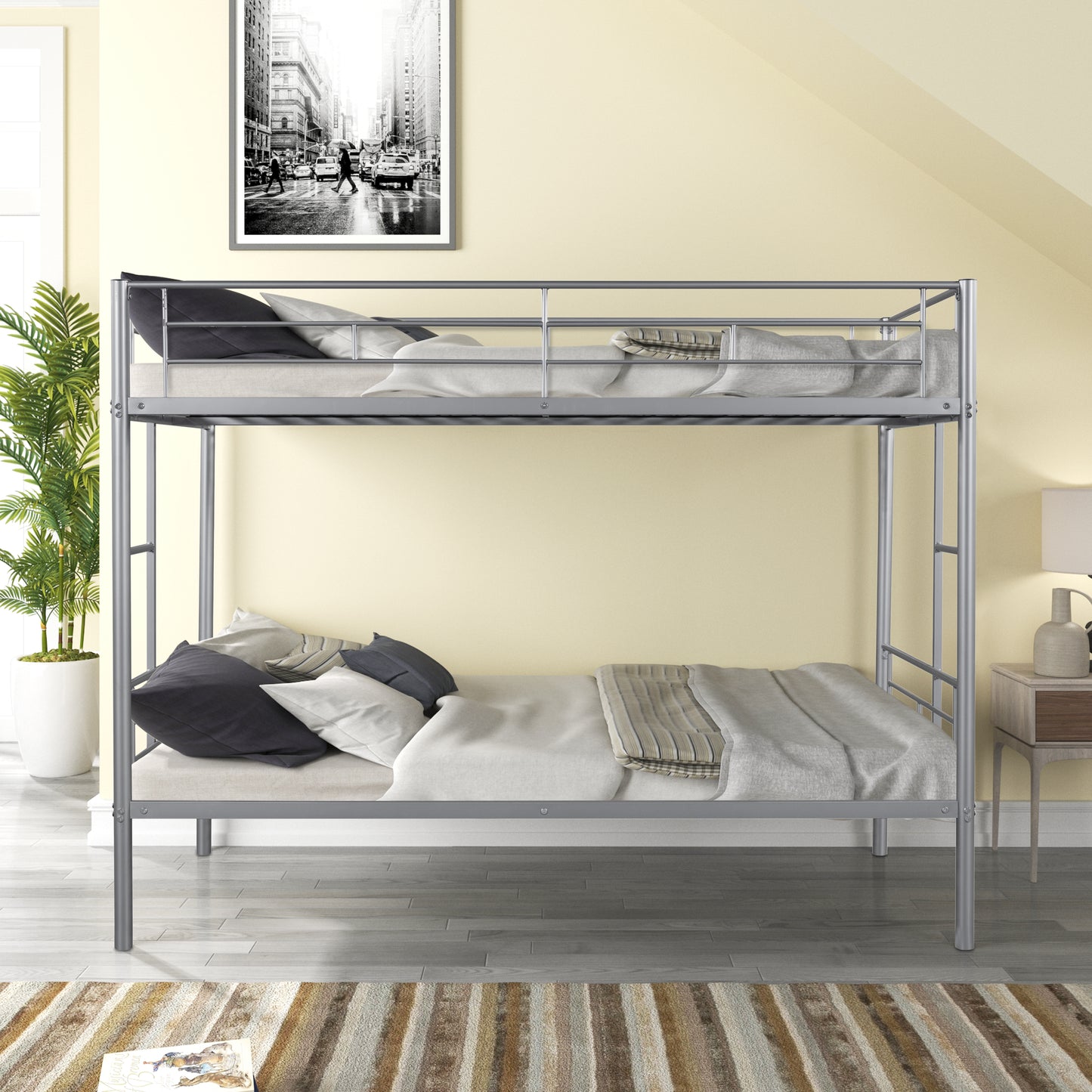 Robust Twin Metal Bunk Bed with Silent Design