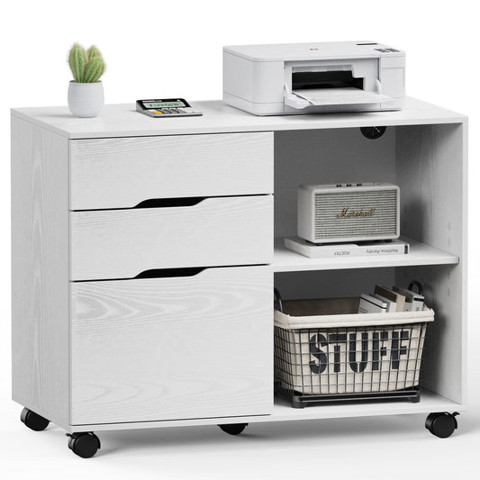 Stylish and Sturdy 4-Drawer File Cabinet with Printer Stand