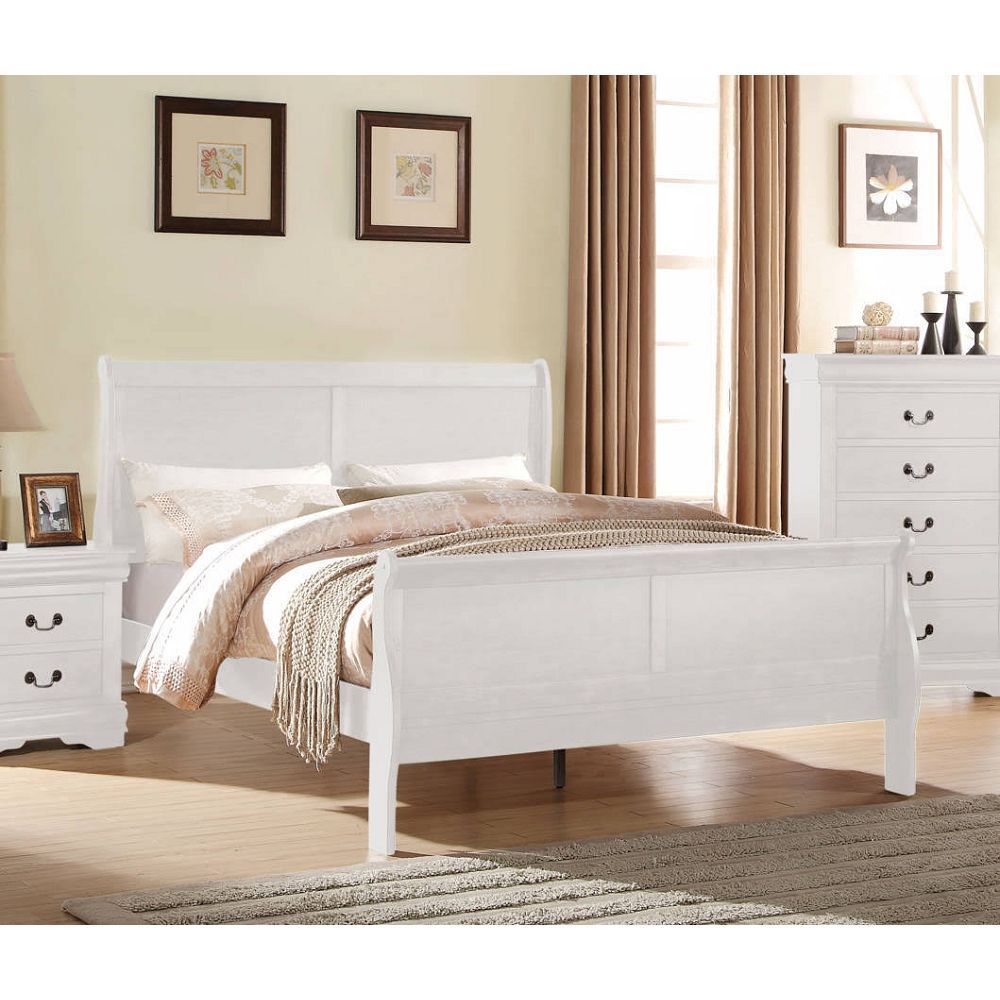 Louis Philippe Queen Bed in White 23830Q