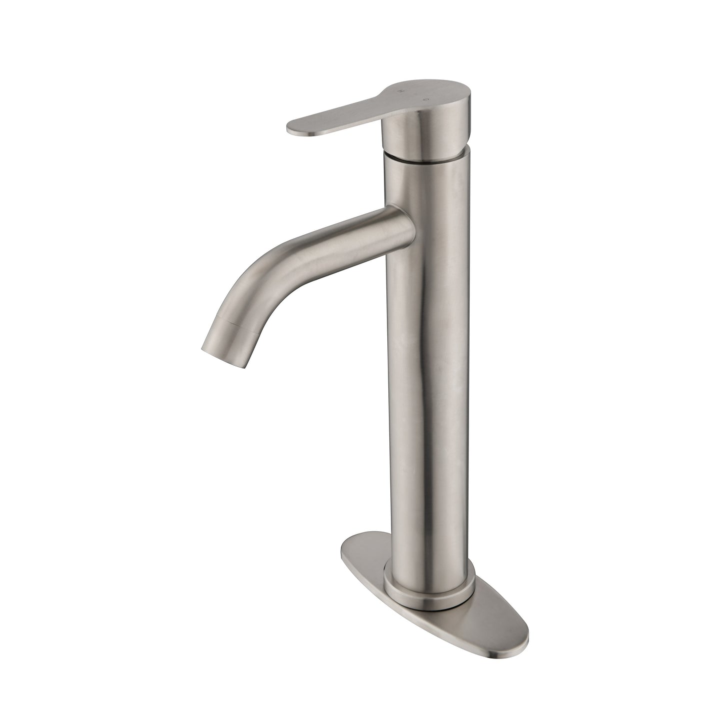Waterfall Spout Bathroom Faucet with Single-Handle Design