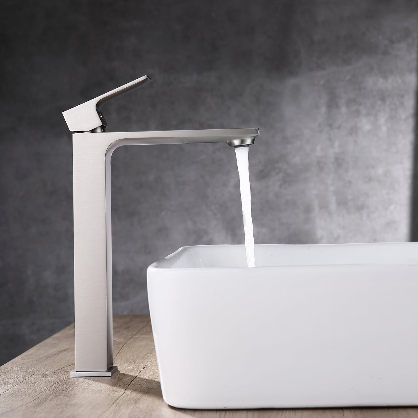 Modern Brushed Nickel Bathroom Faucet