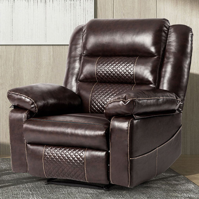 Breathable Leather Massage Recliner Chair with Lumbar Heating and Multi-Reclining Mode