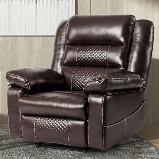 Breathable Leather Massage Recliner Chair with Lumbar Heating and Multi-Reclining Mode