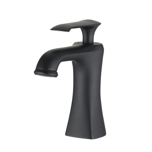 Sleek Single Handle Stainless Steel Bathroom Sink Faucet