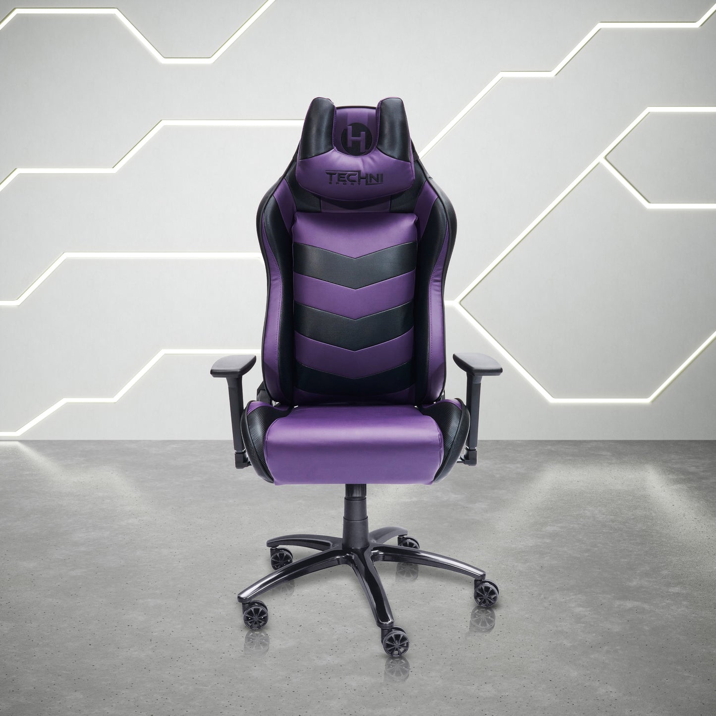 Techni Sport TS-61 Ergonomic High Back Racer Style Video Gaming Chair, Purple/Black