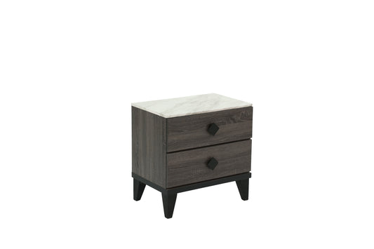 NIGHTSTAND in Dark Gray Oak (Rustic Accents)