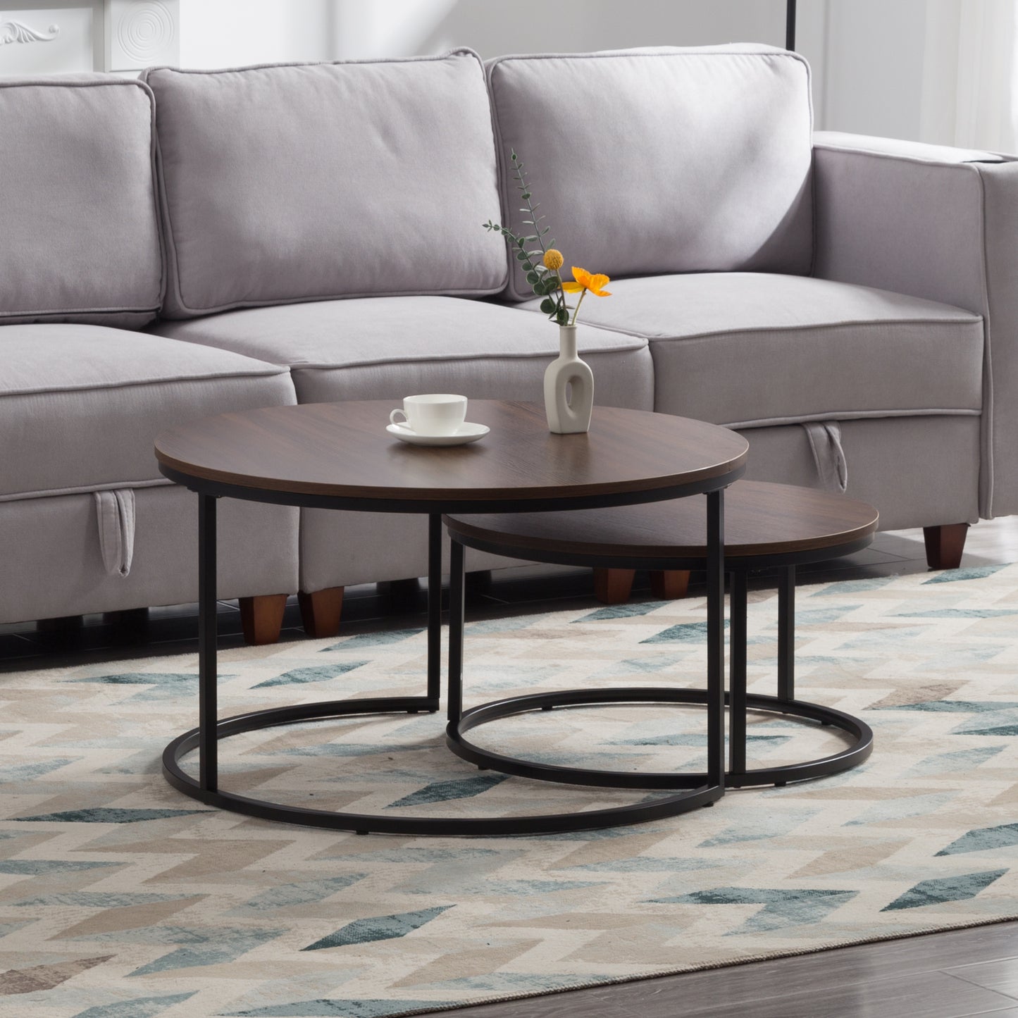 Elevate your Living Space with the Round Coffee Table Set