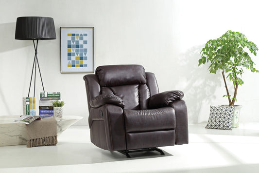 Daria G686-RC Rocker Recliner in Dark Brown PU