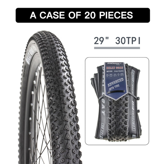 20 PACK Foldable mountain Bike Tire, 29x2.10 inch 25 pieces , Durable Mountain Bike Tire, , Fasting Rolling, More Grip, Puncture-Resistant, Black/Cream Sidewall