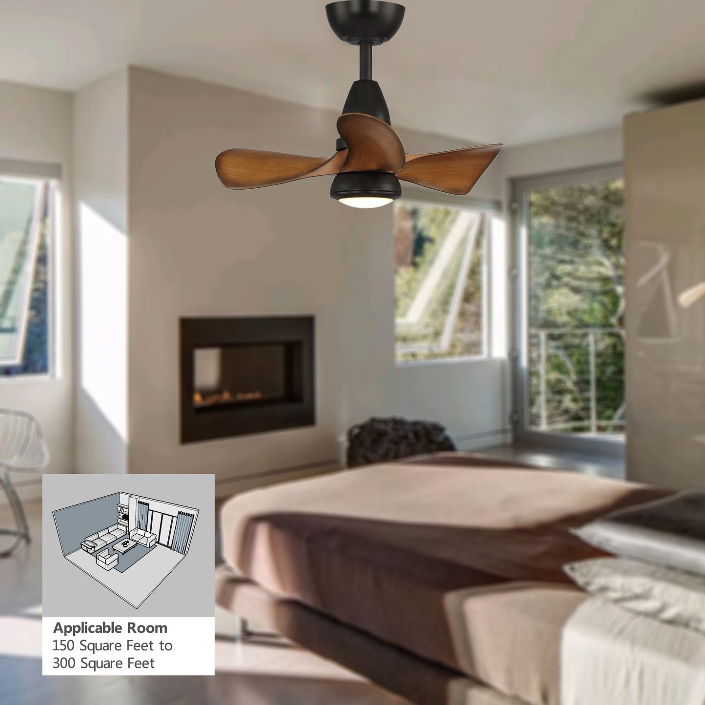 28 Inch Integrated LED Ceiling Fan