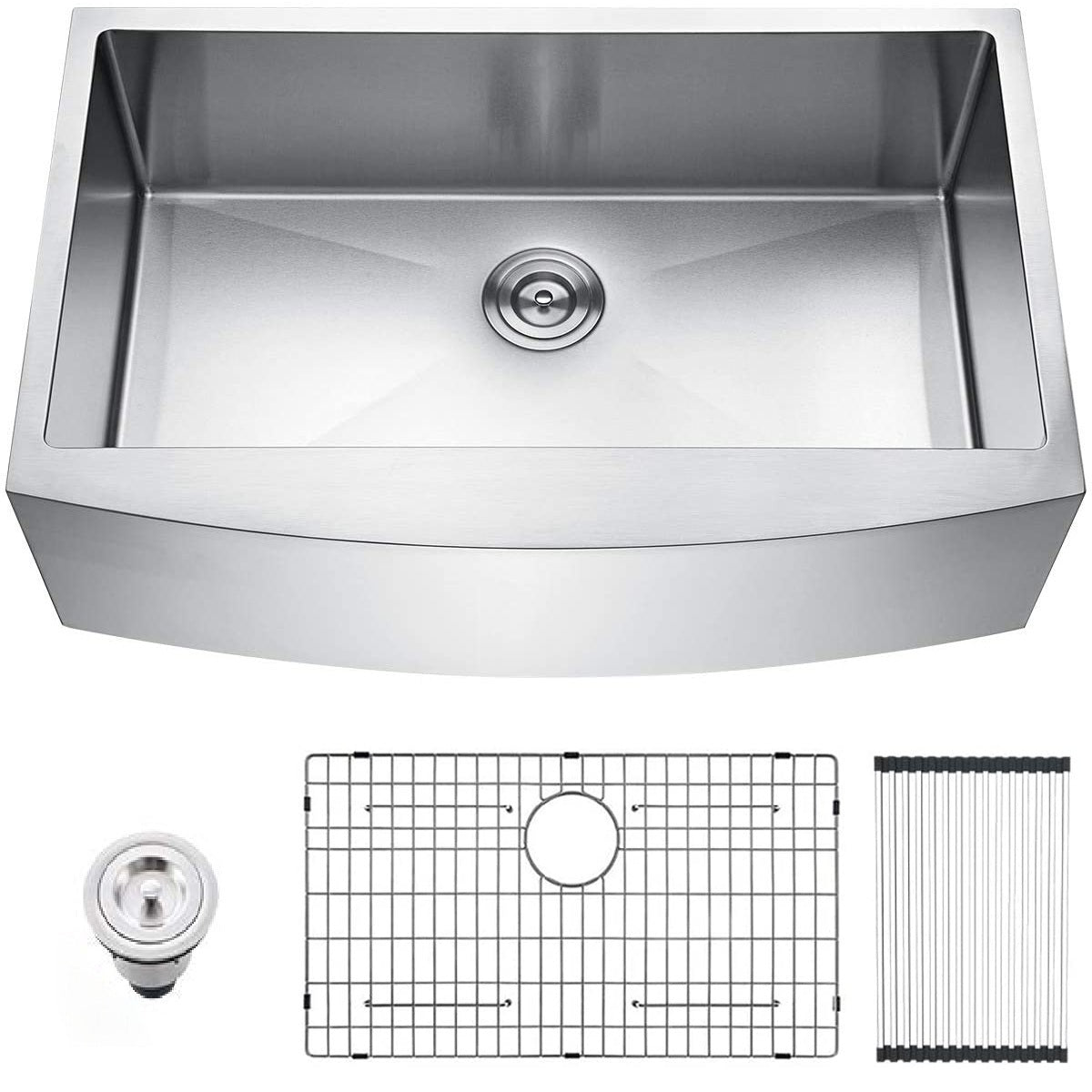 Upgrade your Kitchen with Brushed Nickel Single Bowl Farmhouse Apron Kitchen Sink