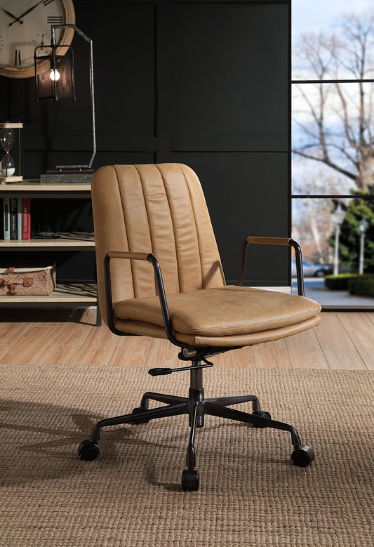 Eclarn Office Chair in Rum Top Grain Leather 93174