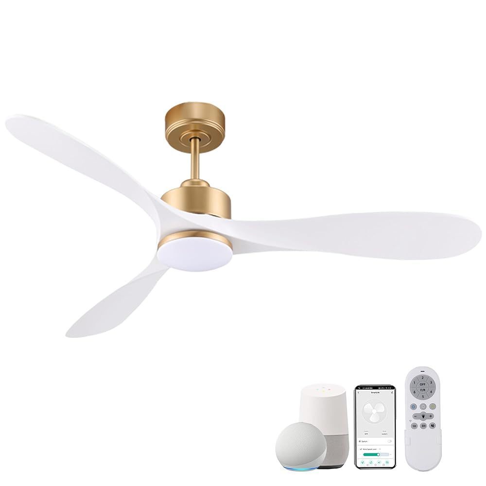 Modern Smart Ceiling Fan with Color-Changing LED Lights