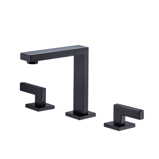 8 inch Matte Black Widespread Bathroom Faucet with 2 Handles