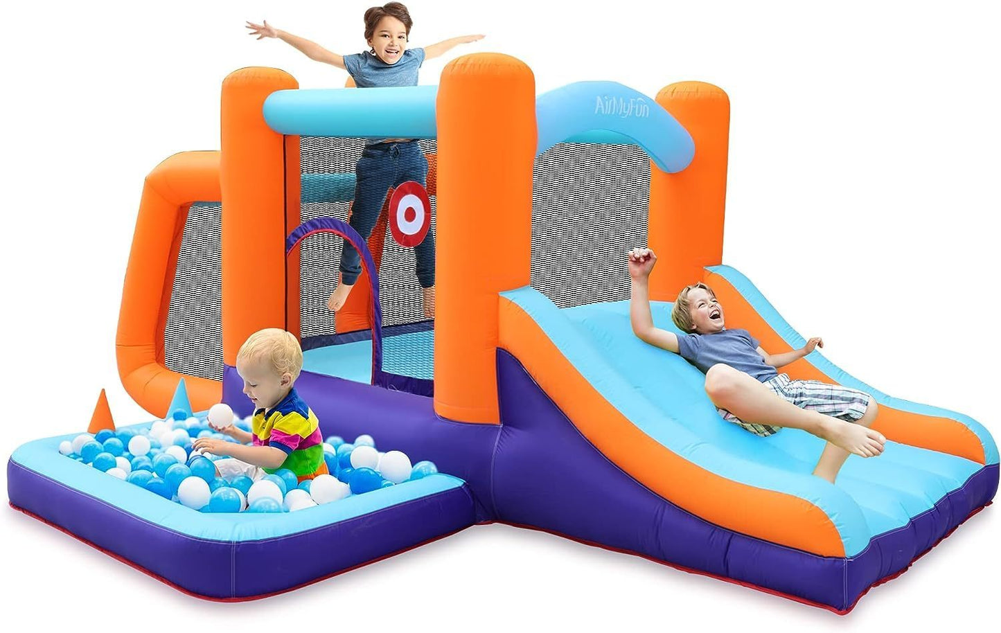 Inflatable Bounce House with Multiple Activities for Kids Outdoor