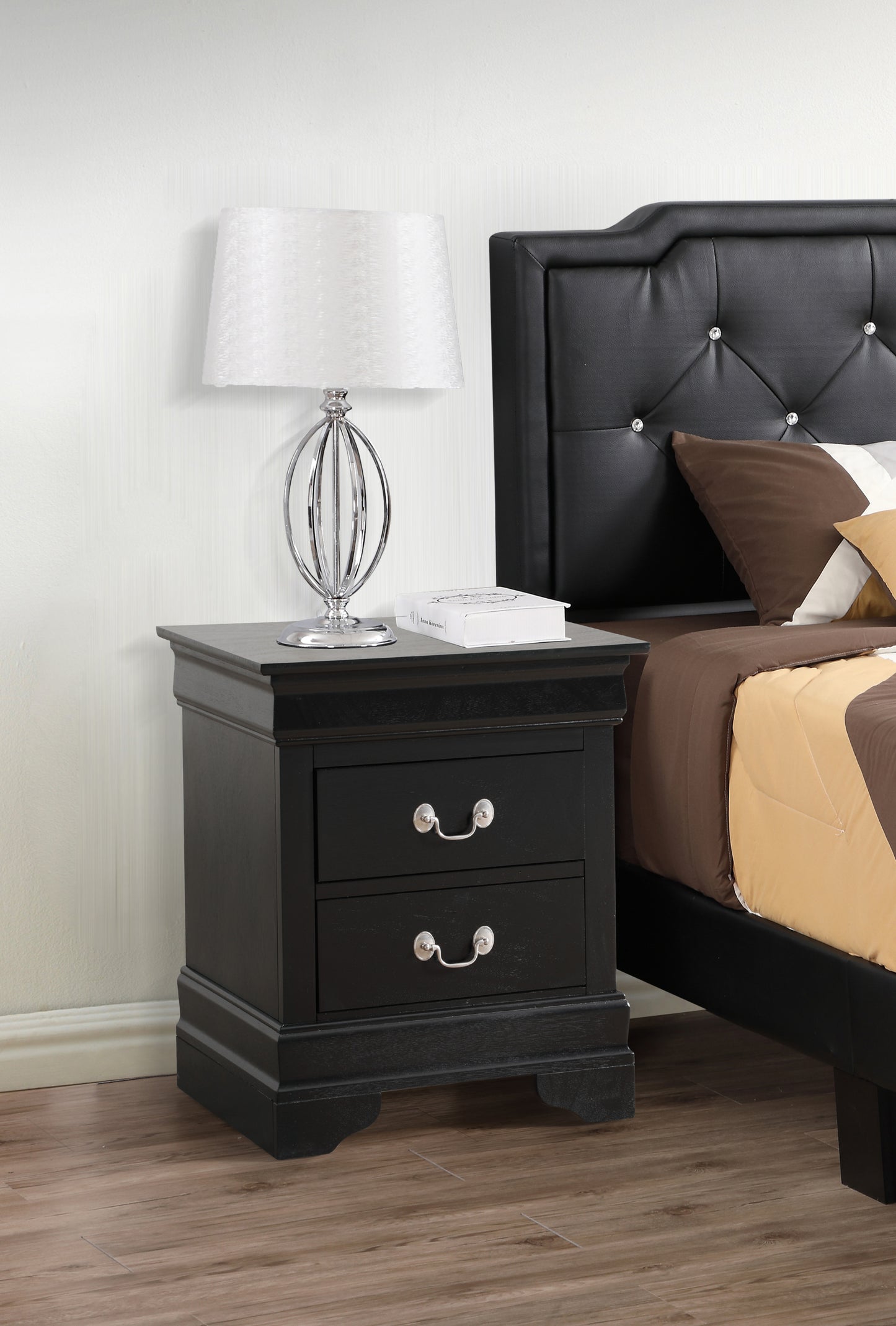 LouisPhillipe G02150-N Nightstand , Black