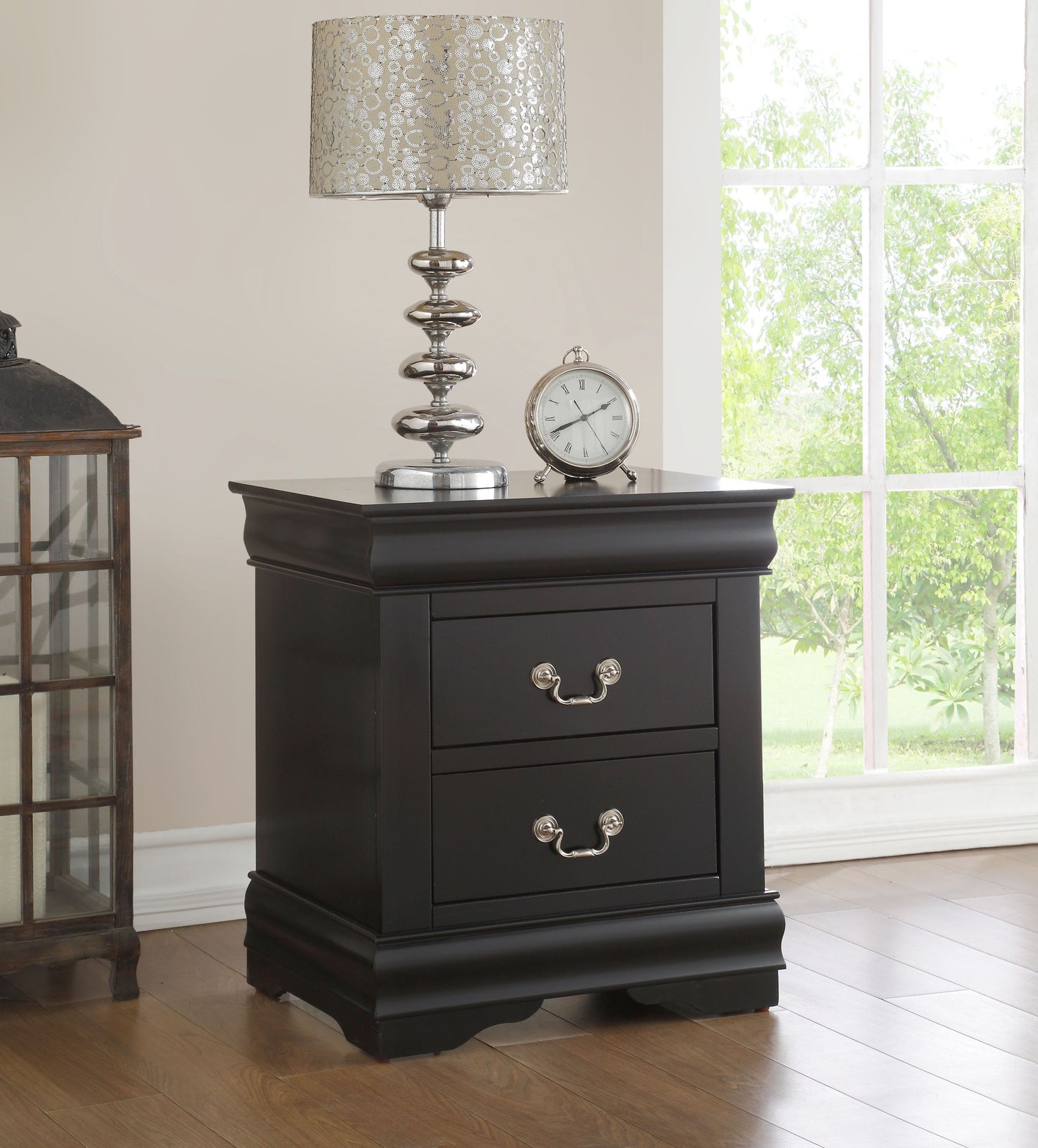 Louis Philippe Nightstand in Black 23733