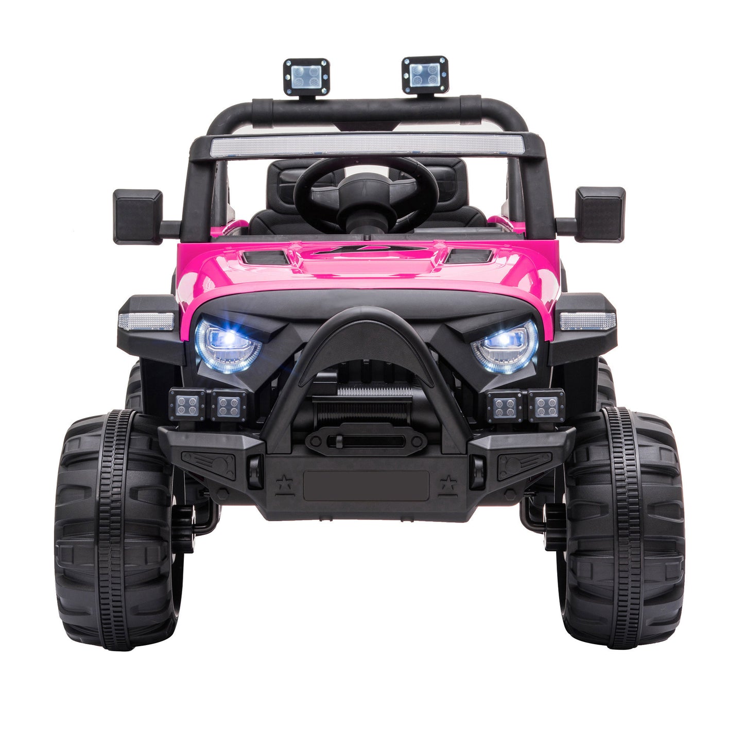 Electric 12V Off-Road Car for Kids with Remote Control, Lights, Music, and Suspension