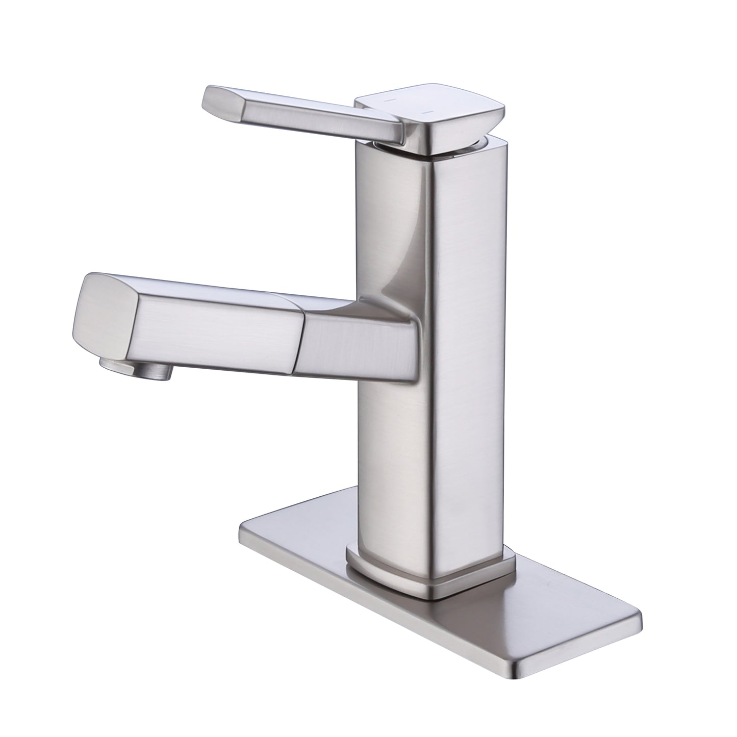 Single Handle Bathroom Sink Faucet with Pull Out Sprayer