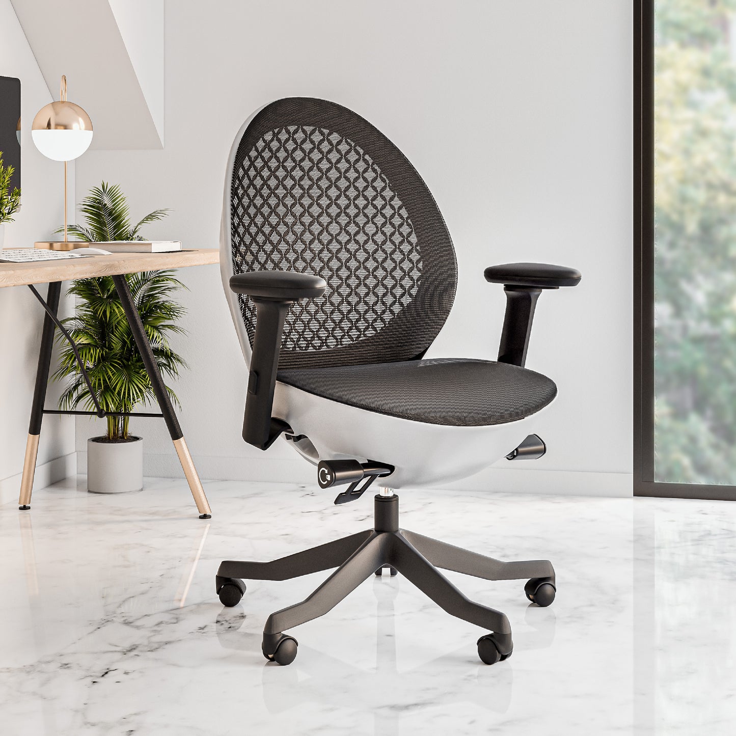 Deco LUX Executive Office Chair, White