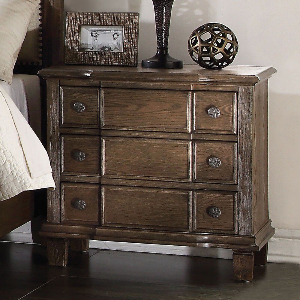 Baudouin Nightstand in Weathered Oak 26113