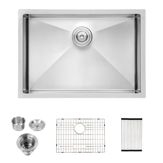 Undermount Kitchen Sink with 28 Inch Single Bowl Stainless Steel Basin