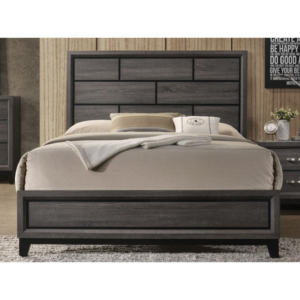 Valdemar Queen Bed in Weathered Gray 27050Q