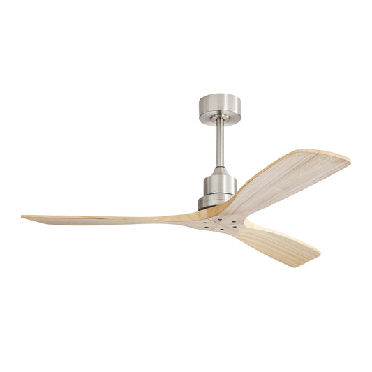 52 Inch Farmhouse Ceiling Fan with Remote and Reversible Wood Blades