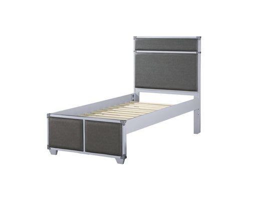 Orchest Twin Bed, Gray PU & Gray 36120T