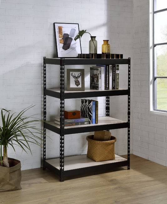 Decmus Bookshelf, Natural & Black Finish 92784