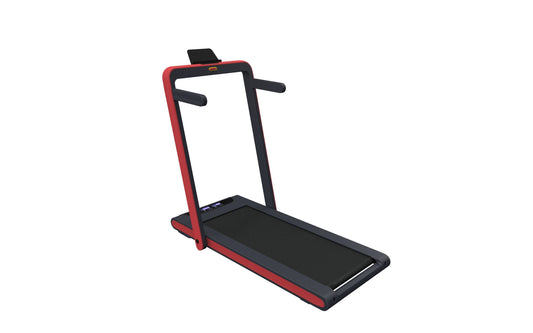 2 in 1 Under Desk Treadmill, 2.5HP Folding Electric Treadmill Walking Jogging Machine for Home Office with Remote Control, Red