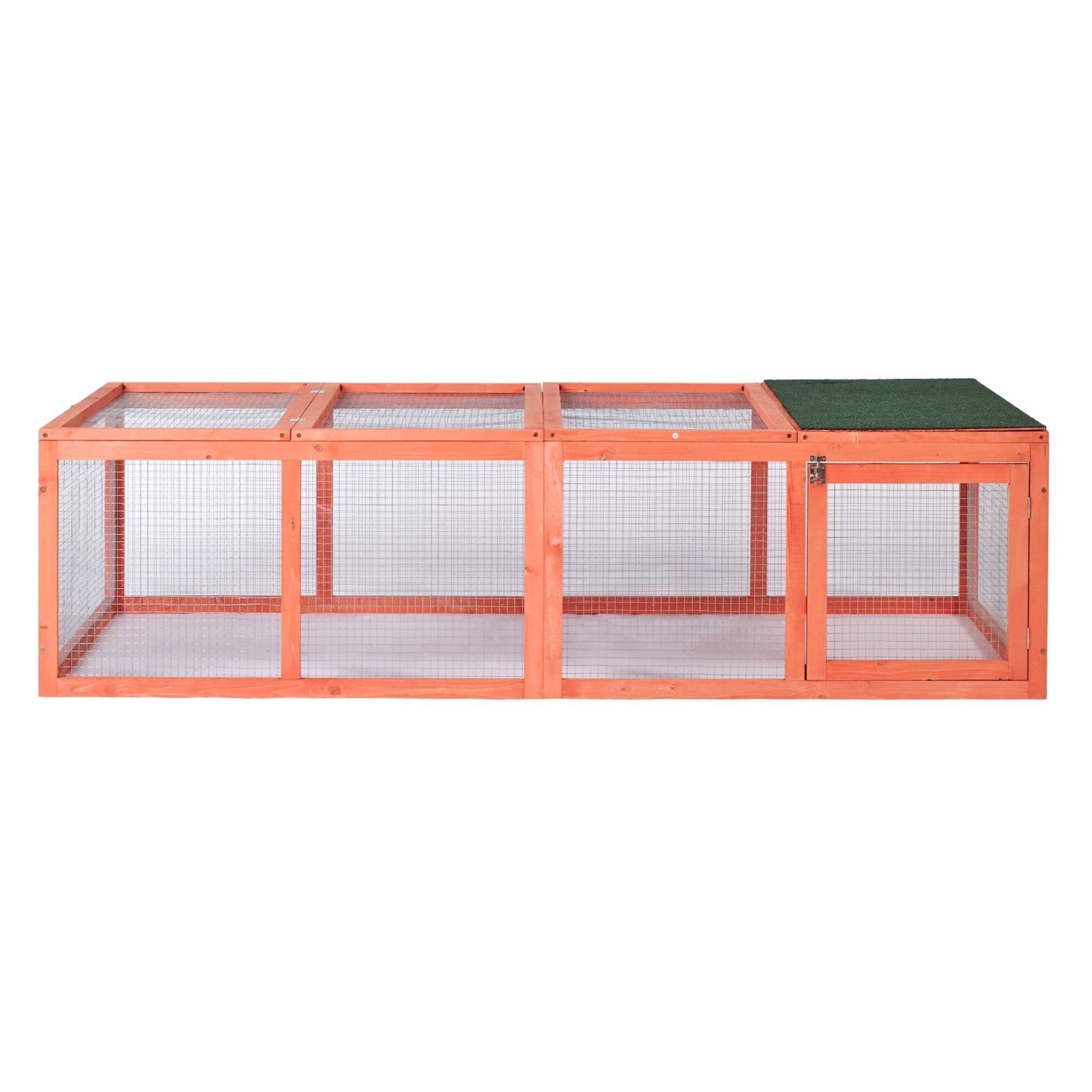 Rabbit Hutch W/ Mesh Wire, 70.9Lx39.4Wx 18.9H Inch