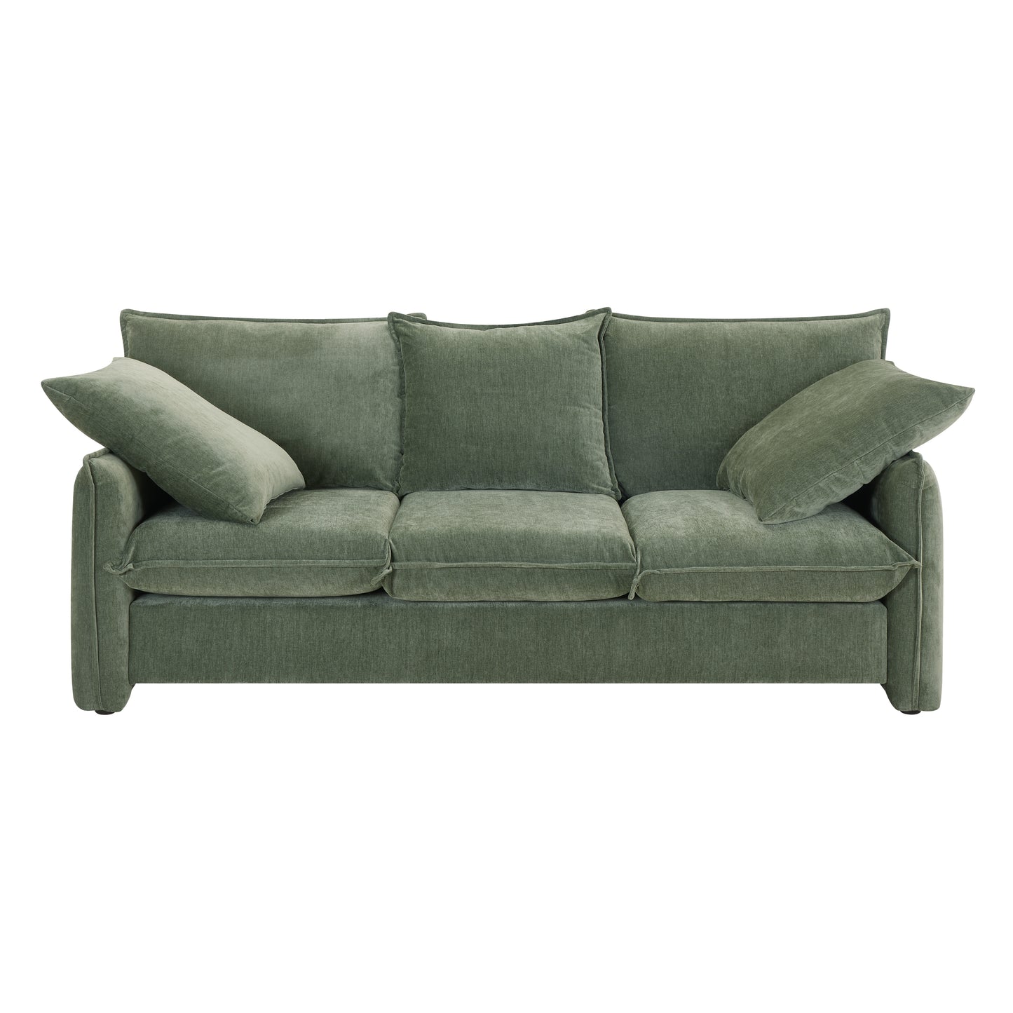 [NOT available on wayfair] Mid-century Sofa 3 Seater Cozy Couch for Living room Apartment Lounge Bedroom, Green