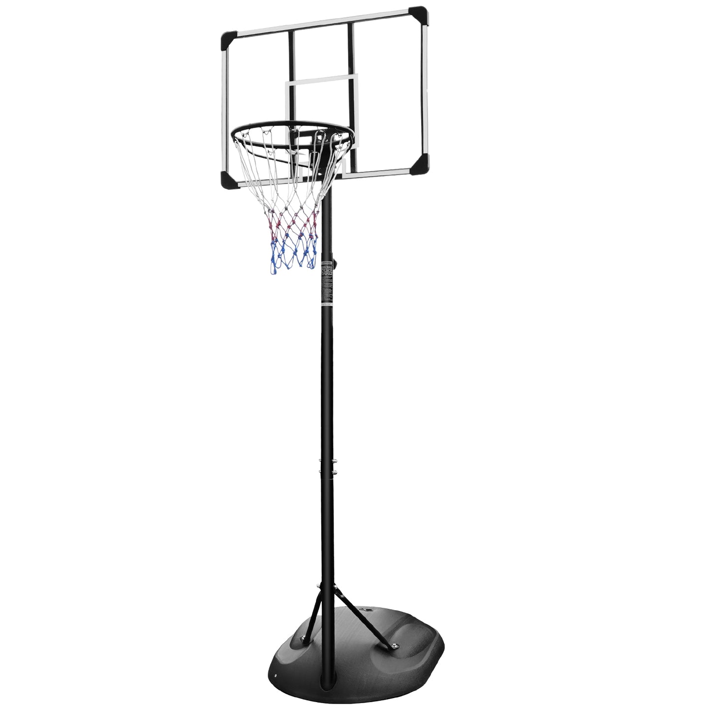 Portable Basketball Hoop System Stand Height Adjustable 7.5ft - 9.2ft with 32 Inch Backboard and Wheels for Youth Adults Indoor Outdoor Basketball Goal