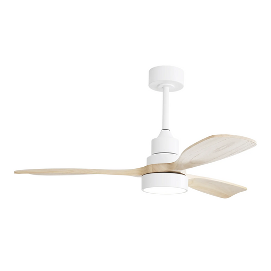 48 Inch Elegant Wooden Ceiling Fan with Remote Control and Reversible Motor