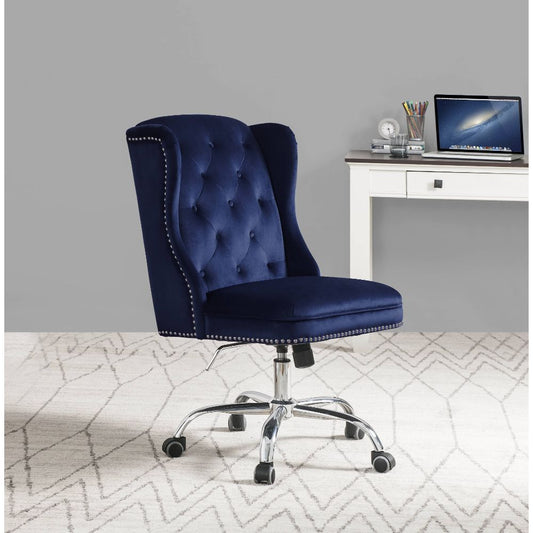 Jamesia Office Chair, Midnight Blue Velvet 92665