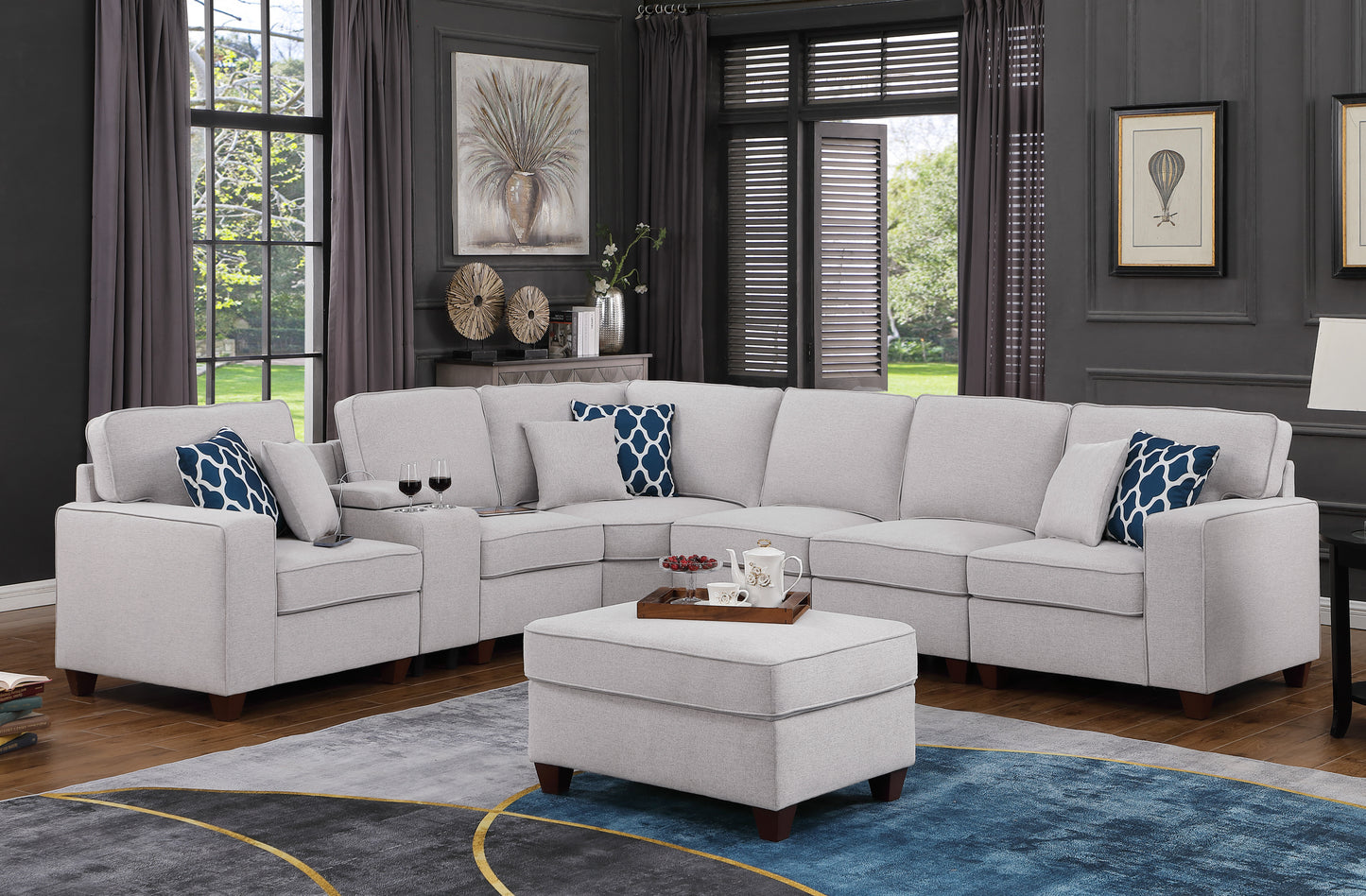 Sam Sectional Sofa with Ottoman