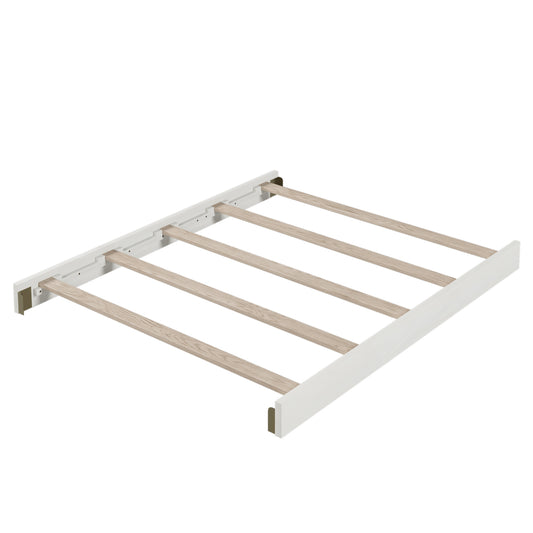 Rustic Farmhouse Style Whitewash 4-in-1 Convertible Full Bed Rails, White