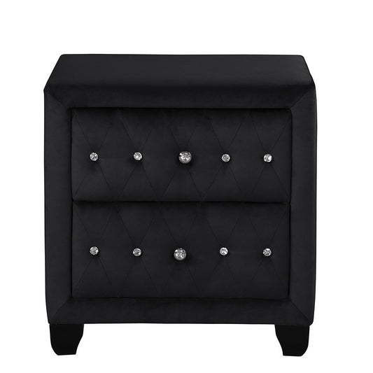 Sophia Night Stand Made With Wood In Black