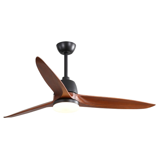 56 Matte Black Ceiling Fan with 6 Speed Remote and Energy-saving DC Motor