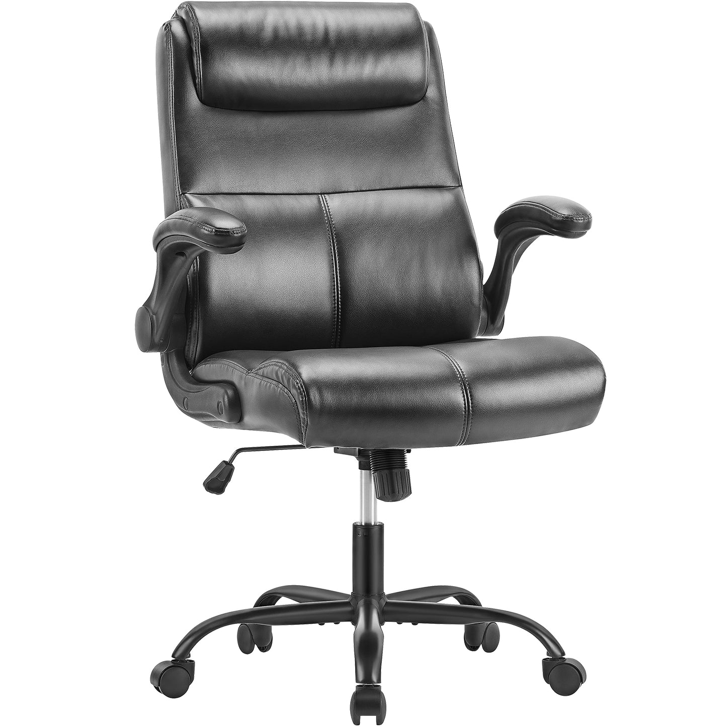 Sweetcrispy Ergonomic Executive Home Office Chair Adjustable Height PU Leather Desk Chair