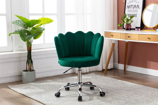 Swivel Shell Chair for Living Room/Bed Room, Modern Leisure office Chair  Green