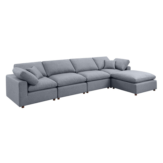 Customizable Modern Grey Sectional Sofa Set