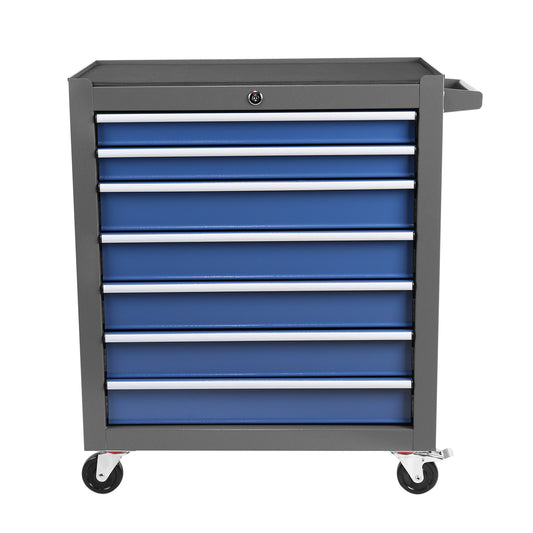 Rolling Tool Chest with 7-Drawer Tool Box with Wheels Multifunctional Tool Cart Mechanic Tool Storage Cabinet for Garage, Warehouse, Workshop, Repair Shop